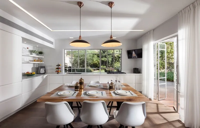 עיצוב פנים כפרי מודרני